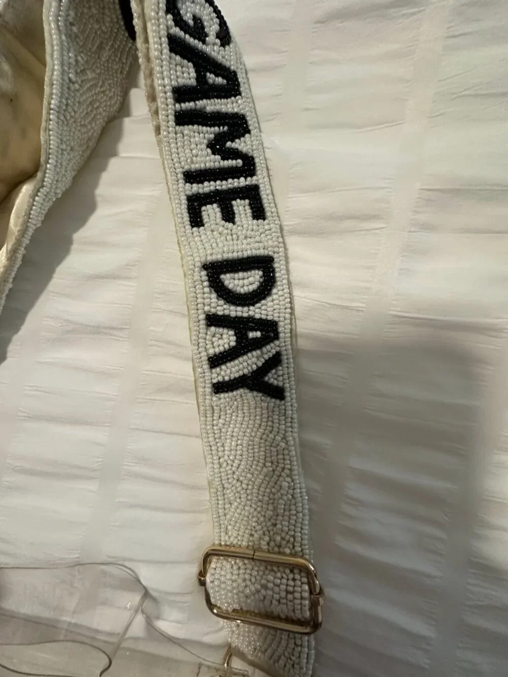 Clear Game Day Purse with Beaded Strap